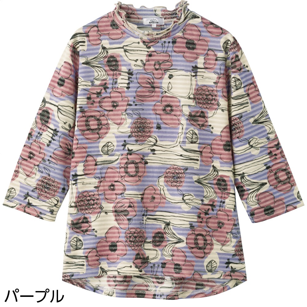 7分袖後ろ長めＴシャツ