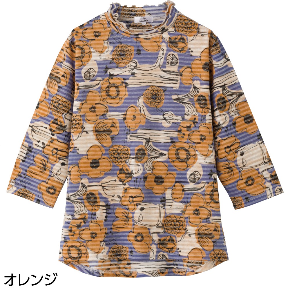 7分袖後ろ長めＴシャツ