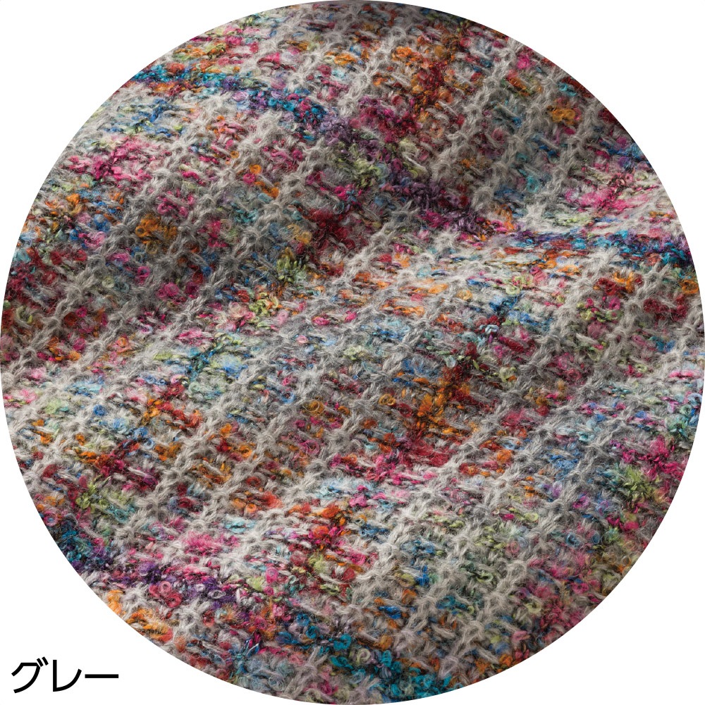 かすり調丸洗い裏ボアベスト