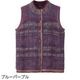 かすり調丸洗い裏ボアベスト