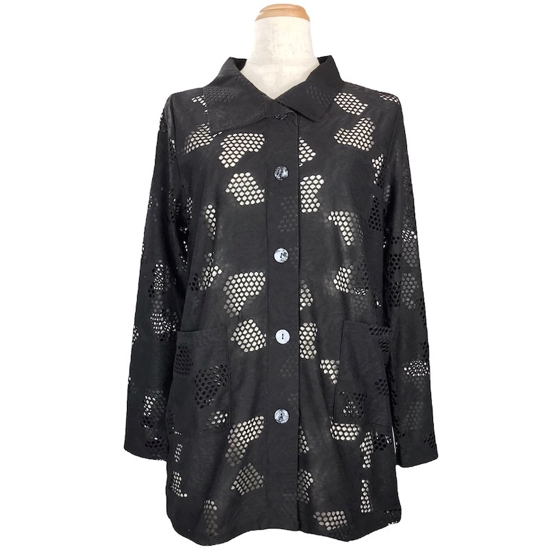 透かし柄カーディガン