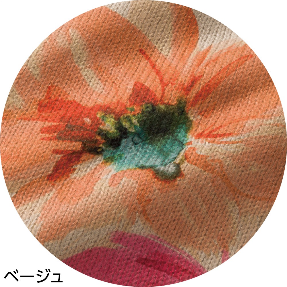 大花柄プリントゆったりカーディガン