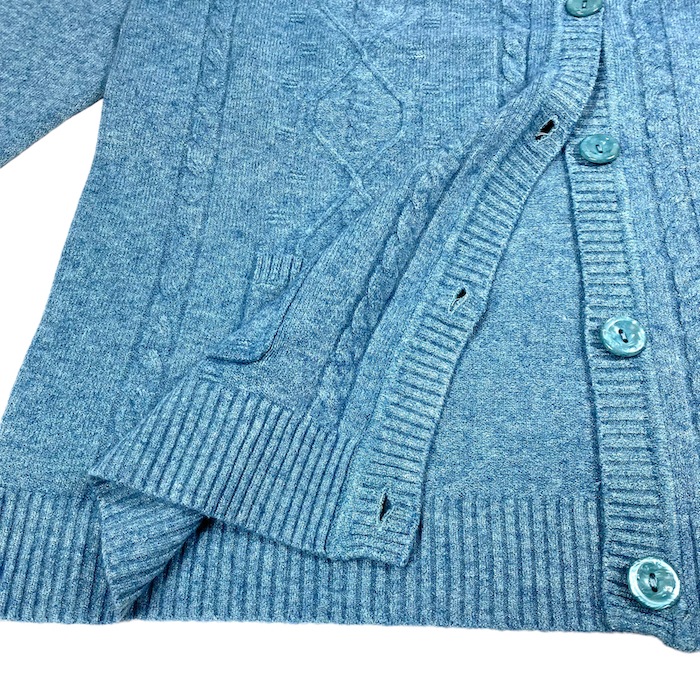 【LLサイズ】 もちもちニット地柄カーディガン