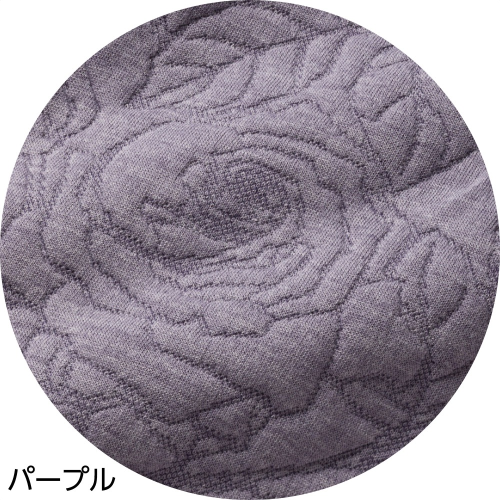 薄中綿キルトバラ柄ベスト