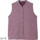薄中綿キルトバラ柄ベスト