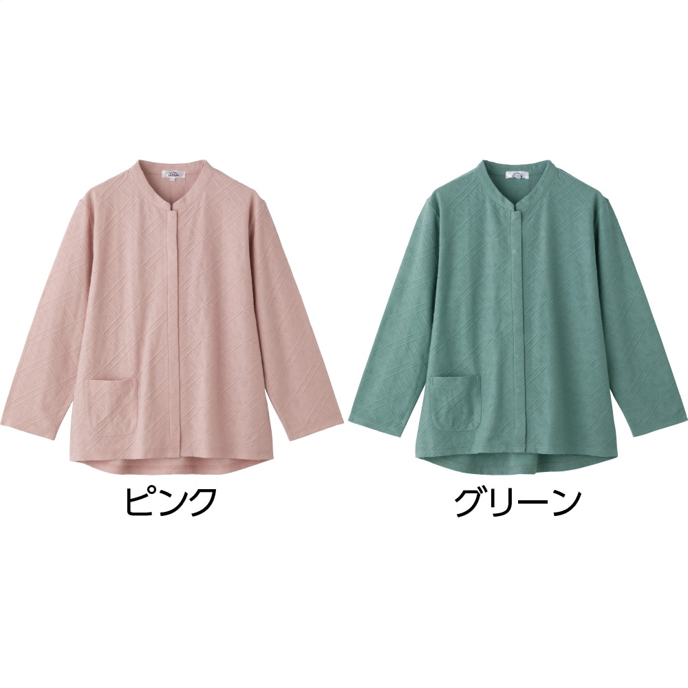 スナップ釦前開きＴシャツ