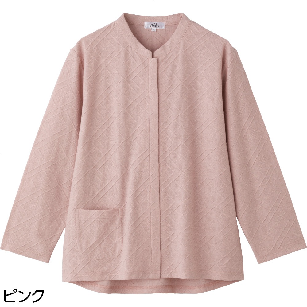スナップ釦前開きＴシャツ