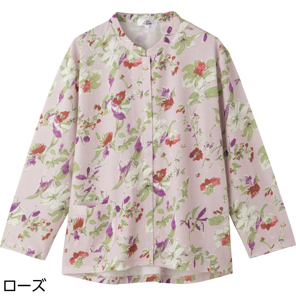 スナップ釦前開きＴシャツ
