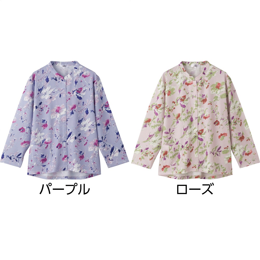 スナップ釦前開きＴシャツ