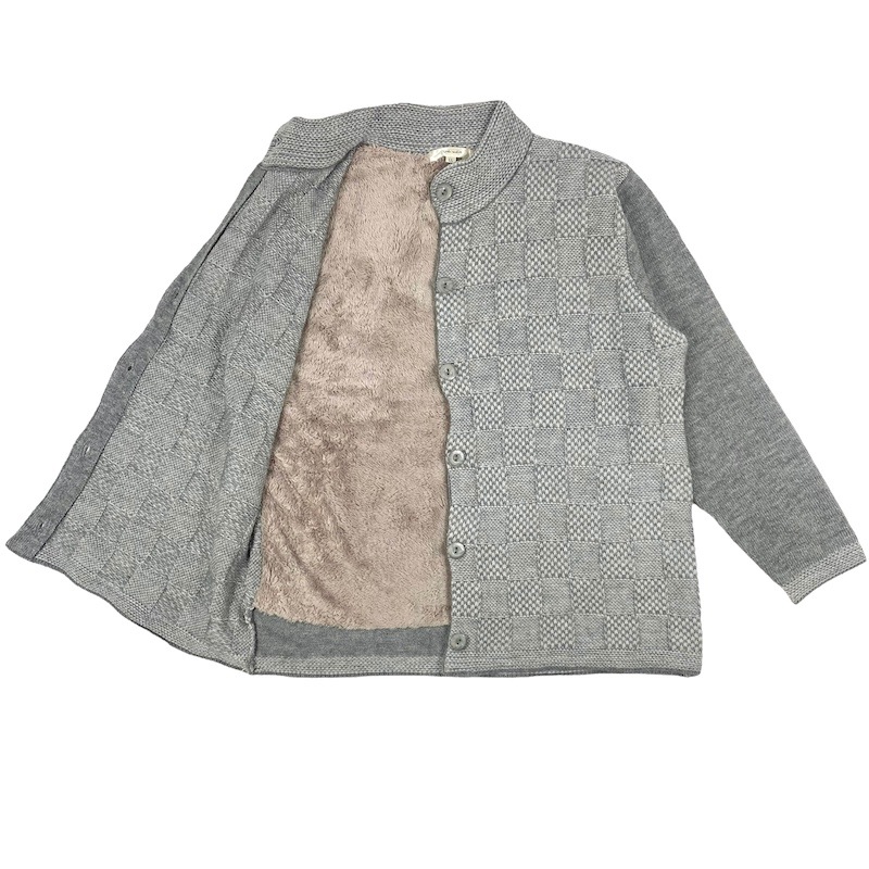 【LL/3L】裏シャギー付ニットカーディガン