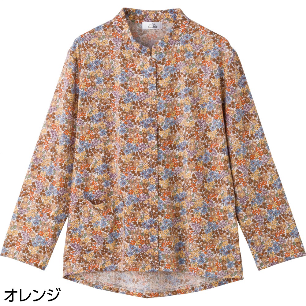 スナップ釦前開きＴシャツ