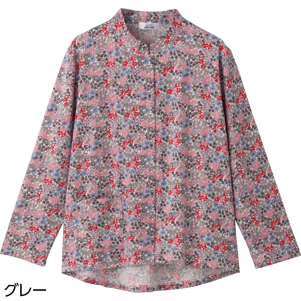 スナップ釦前開きＴシャツ