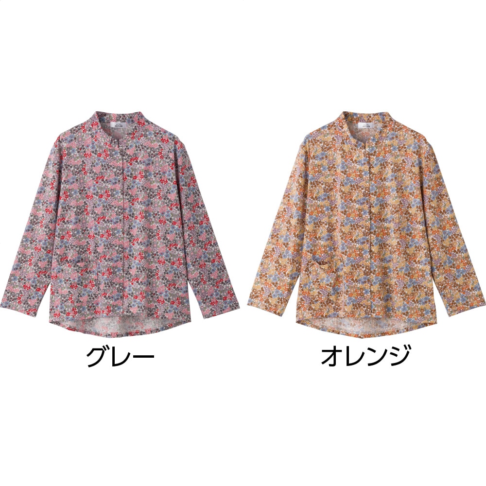 スナップ釦前開きＴシャツ