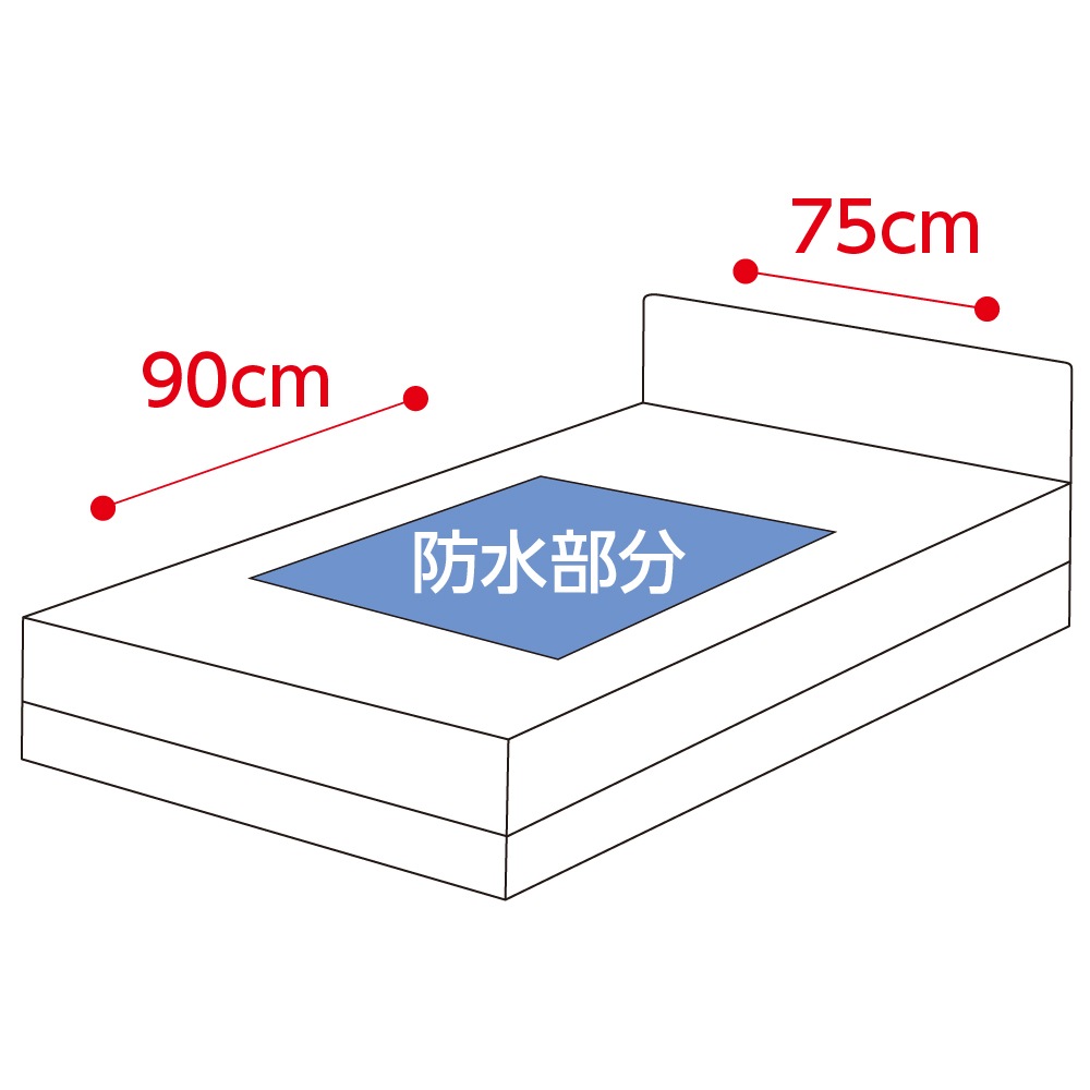 パイル防水シーツ(小)