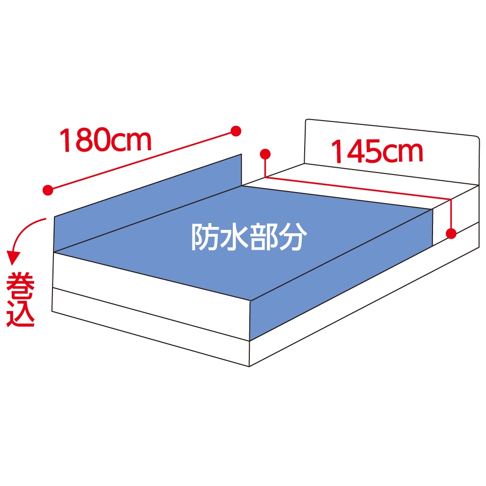 パイル防水シーツ(ダブル)