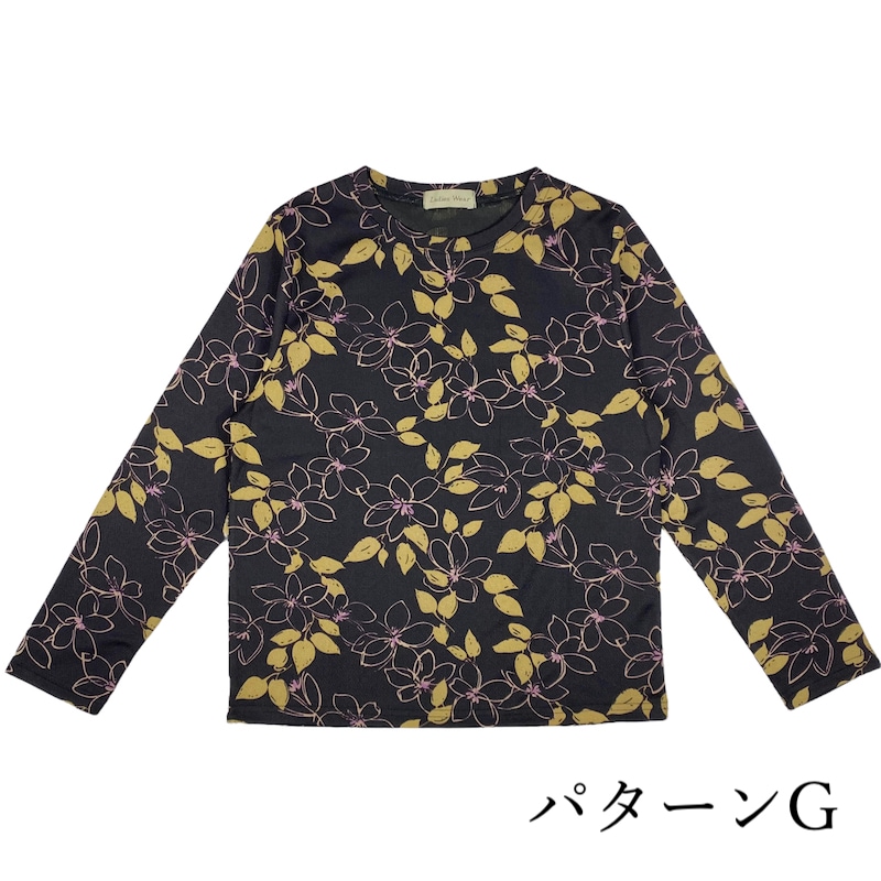 【Sサイズ】 ちりめんプリントカットソー