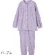 【レディース・婦人用パジャマ 上下セット】大きめボタンパジャマ 介護しやすい パジャマ 介護用 前開き 大きめボタン ウエストゴム オールシーズン