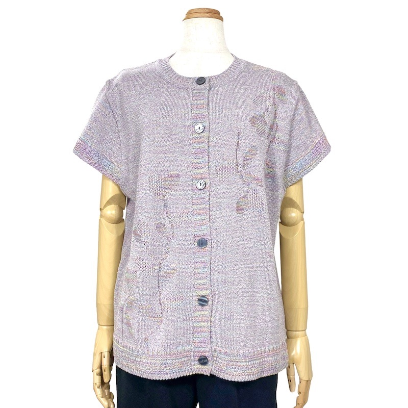 【LL/3Lサイズ】日本製ミックスカラー花柄ベスト