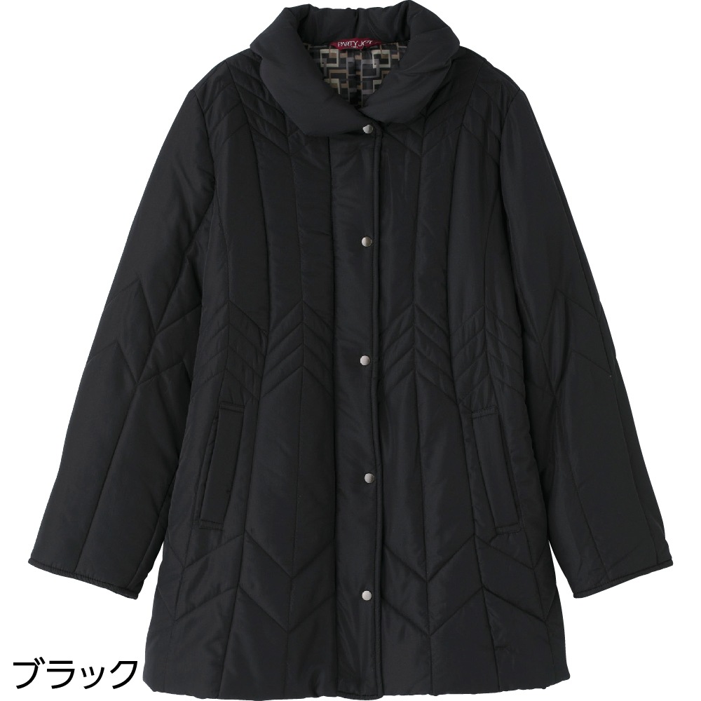 中綿丸衿コート