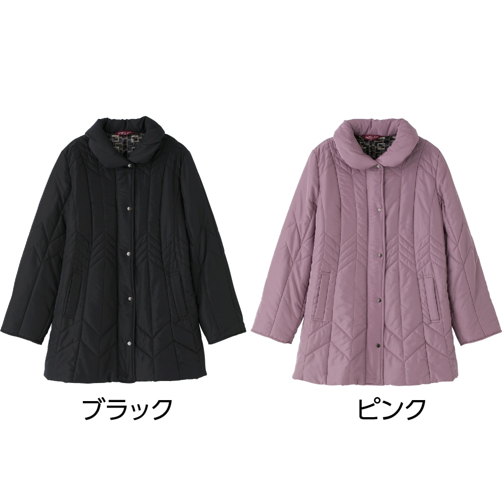 中綿丸衿コート