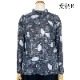 【Sサイズ】モノトーンプリントハイネックTシャツ