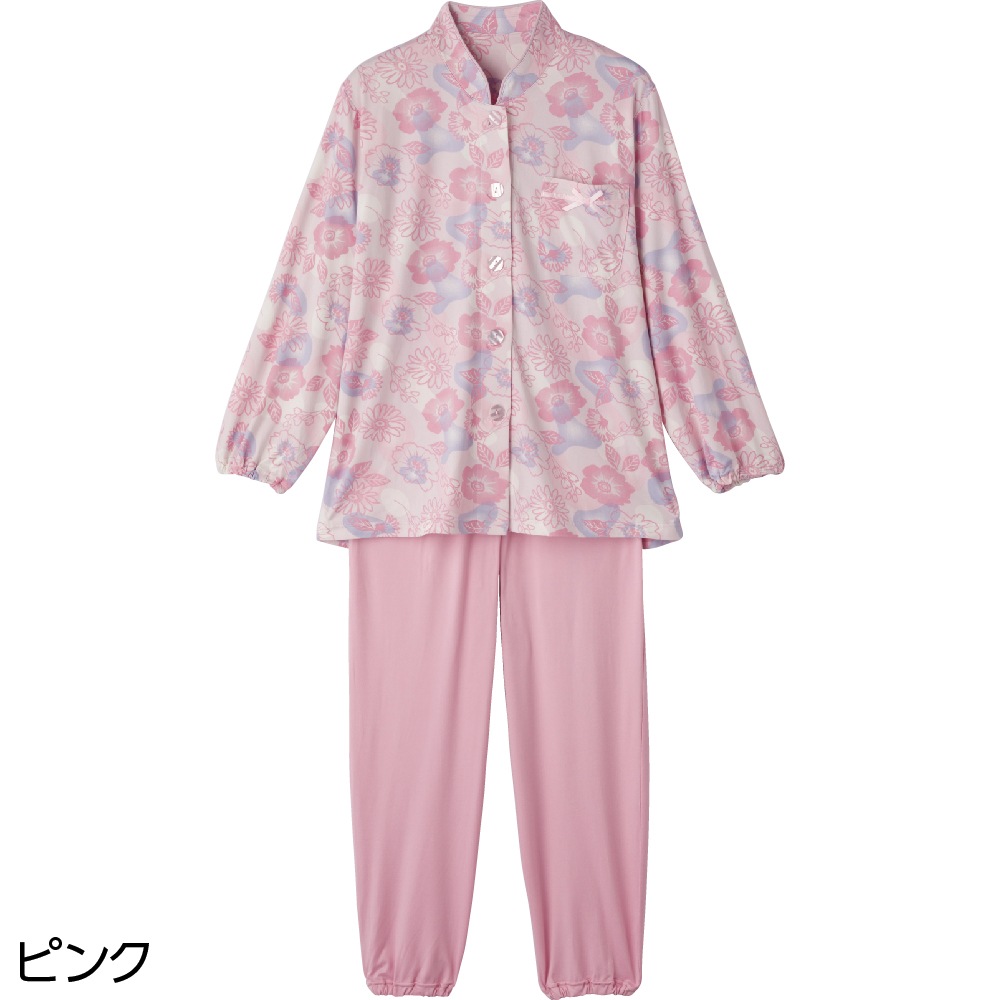 大きめボタンプチサイズのびのびストレッチパジャマ