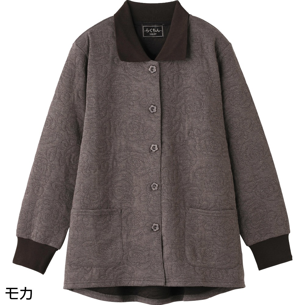 斜め釦ホールキルトポロカーディ