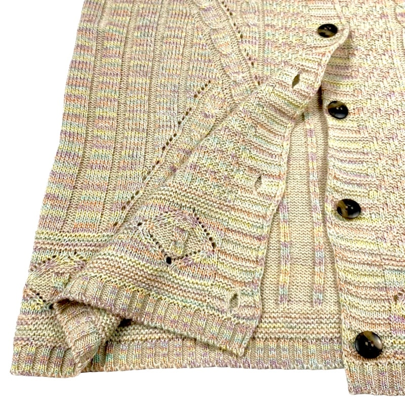 【Sサイズ】日本製ミックスカラー編み柄ベスト