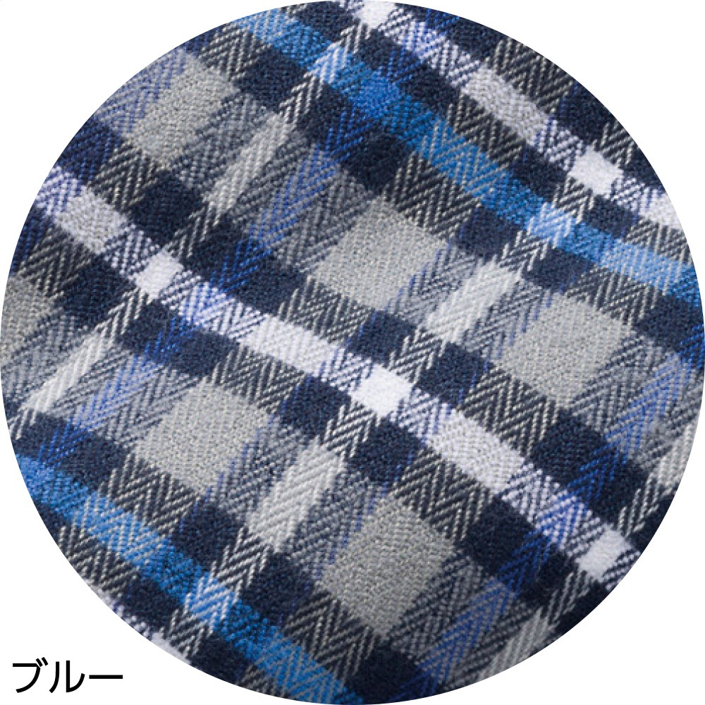 綿混斜め釦ホールシャツ