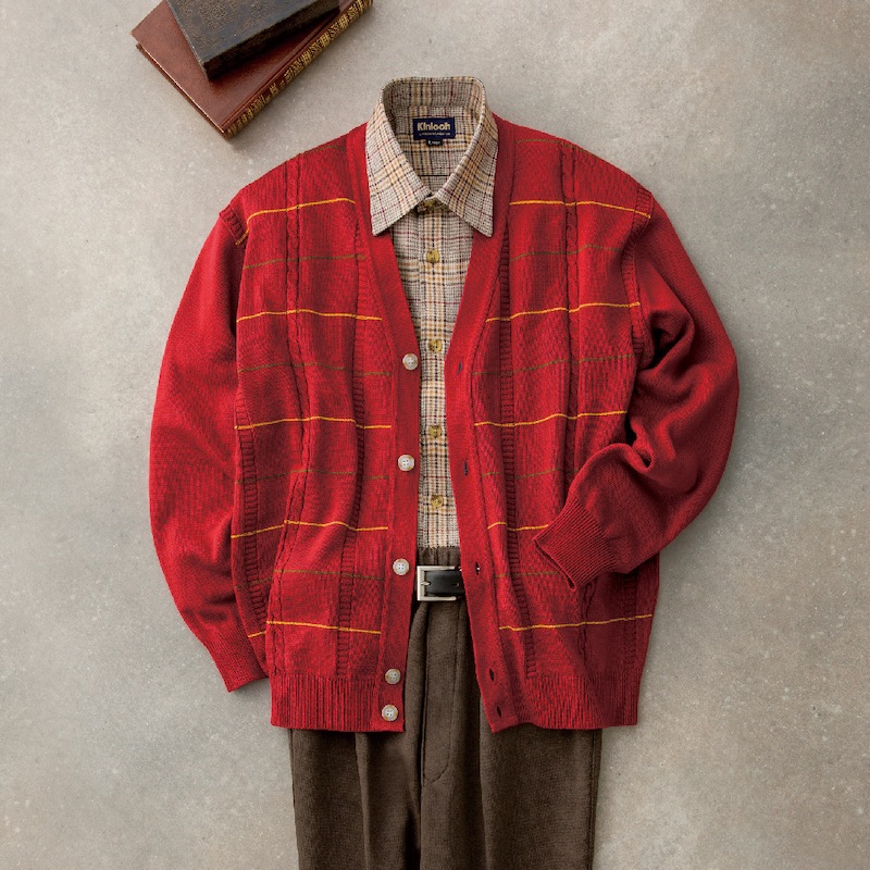 毛混カーディガン