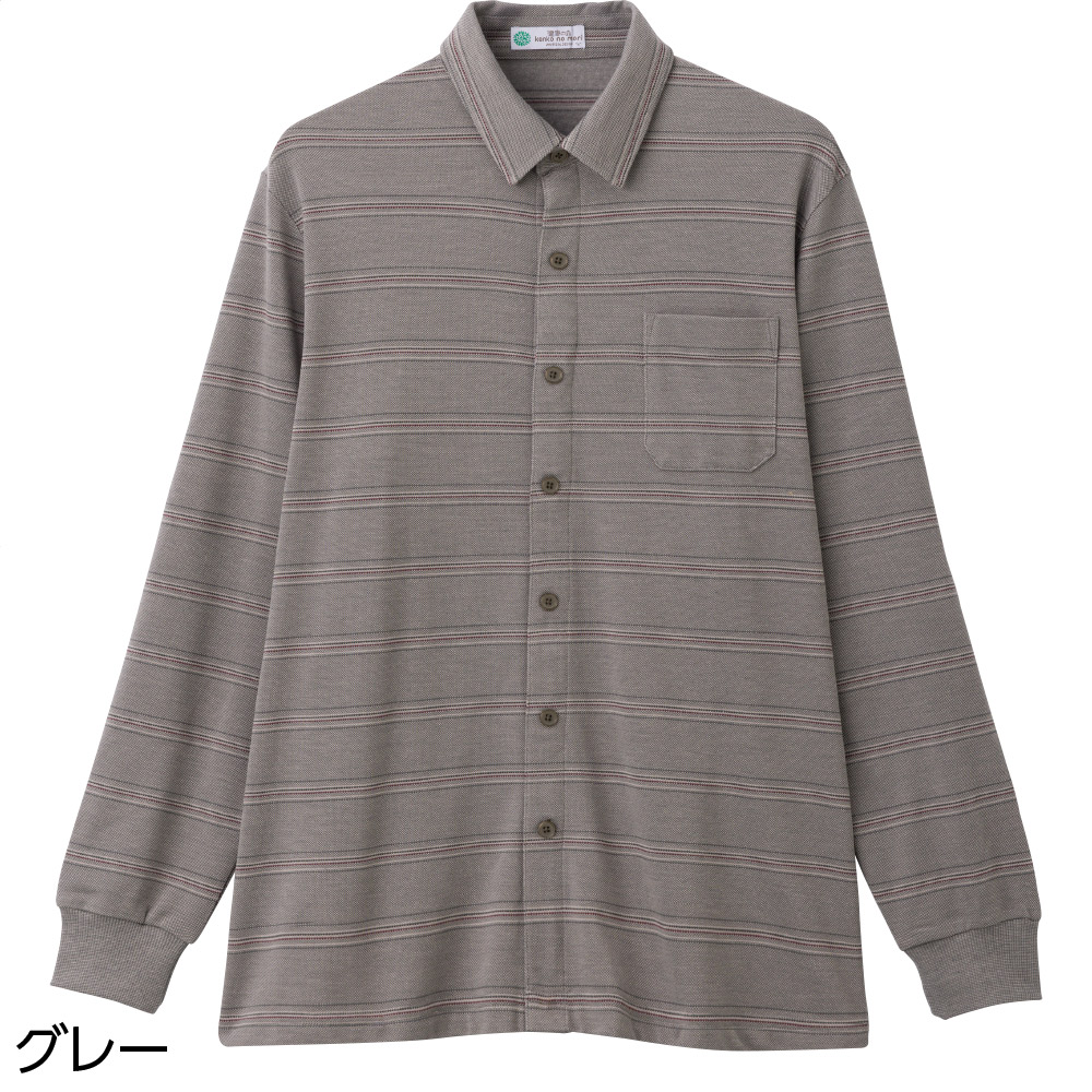 裏起毛ワンタッチテープニットシャツ