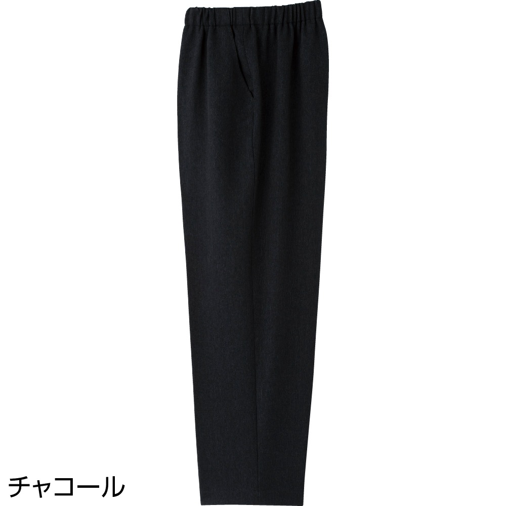 裏起毛ヘリンボン深履きらくらくパンツ