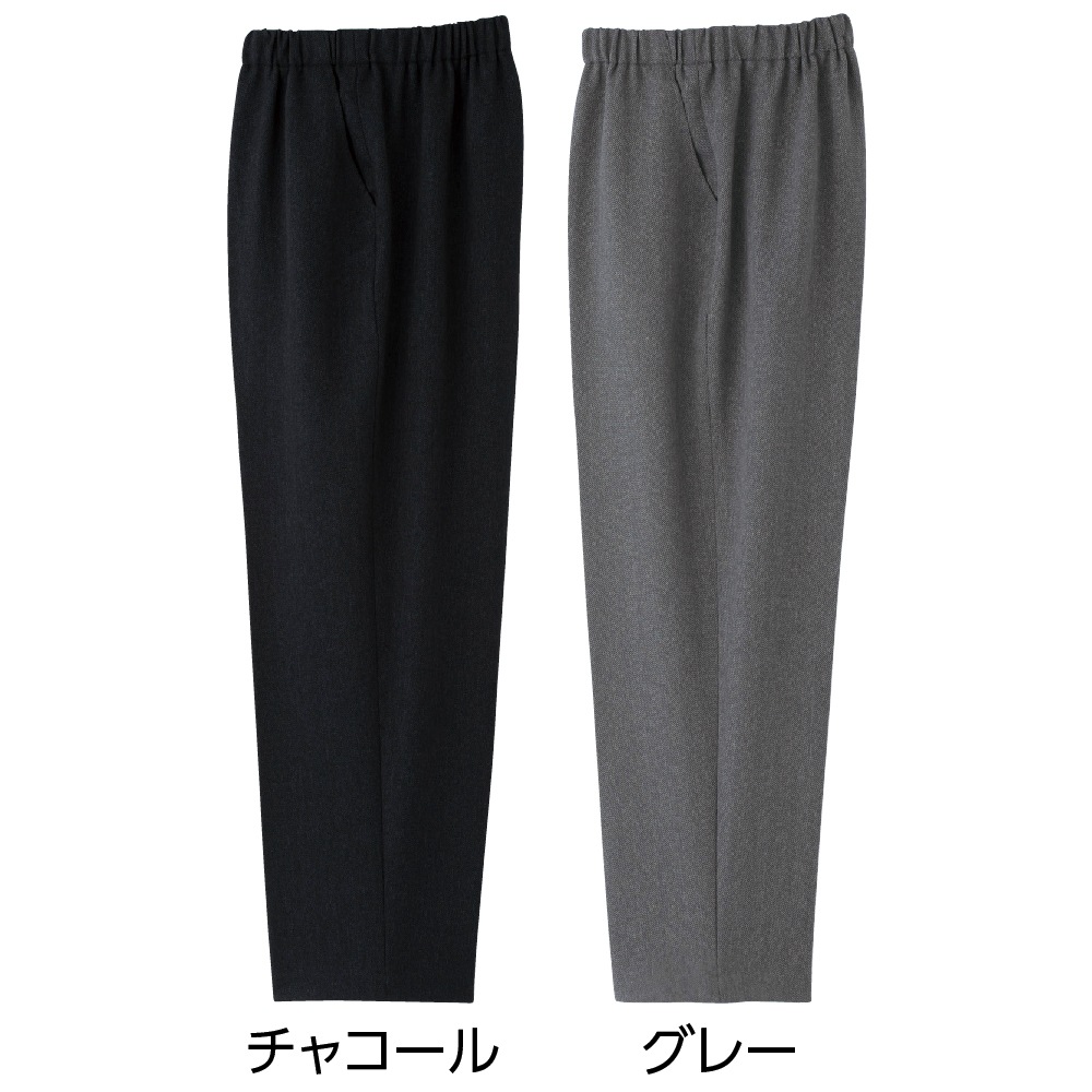 裏起毛ヘリンボン深履きらくらくパンツ