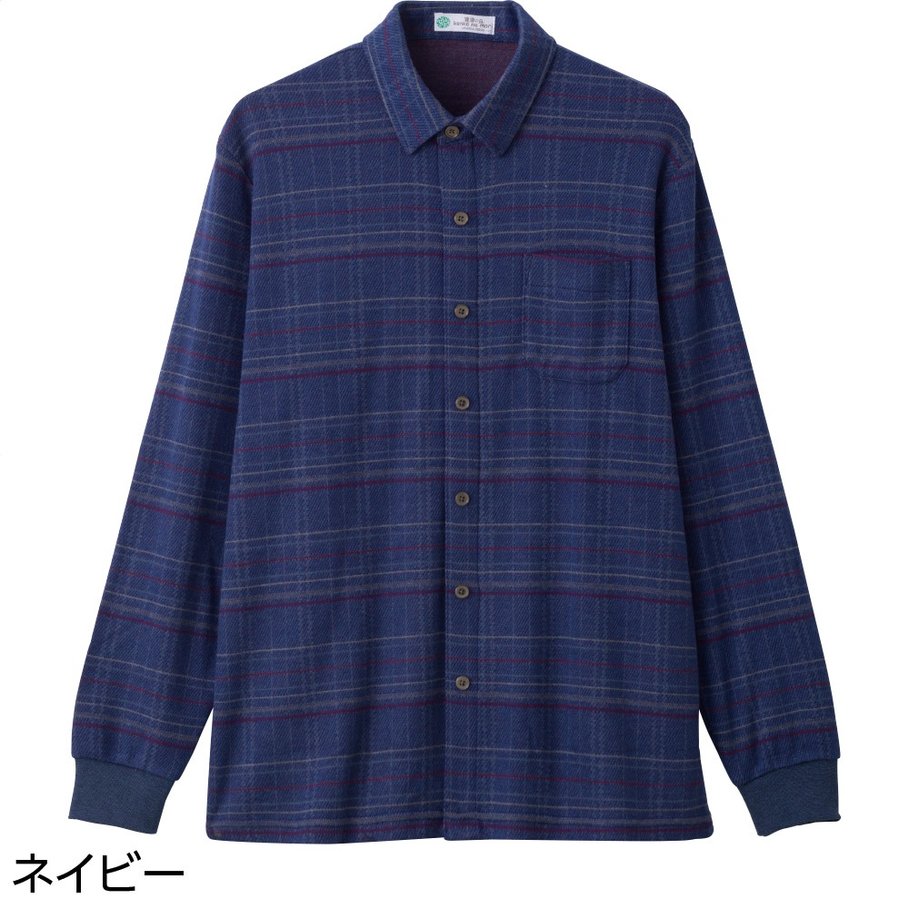 起毛ワンタッチテープニットシャツ