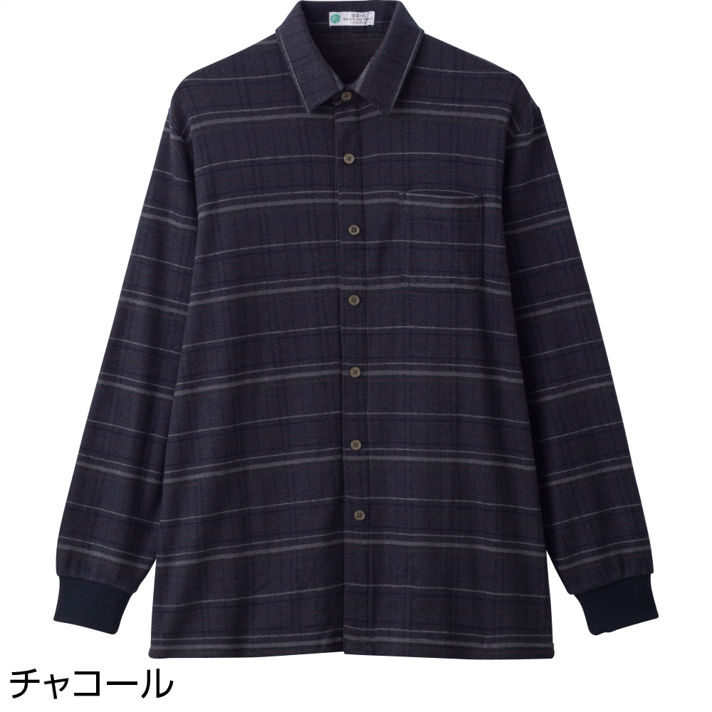 起毛ワンタッチテープニットシャツ