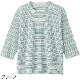 7分袖ピケボーダーＴシャツ