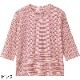 7分袖ピケボーダーＴシャツ