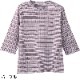7分袖ピケボーダーＴシャツ