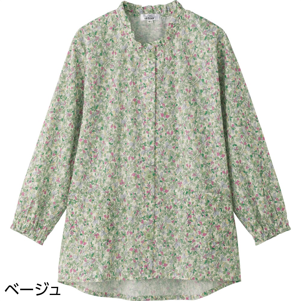 スナップ釦ブラウス