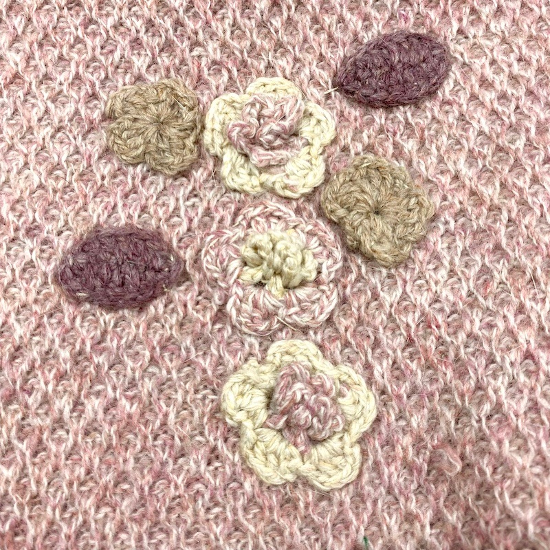 【LL/3L】裏地付きアンゴラモチーフベスト