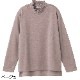 後ろ長め薄起毛シャーリング衿Ｔシャツ