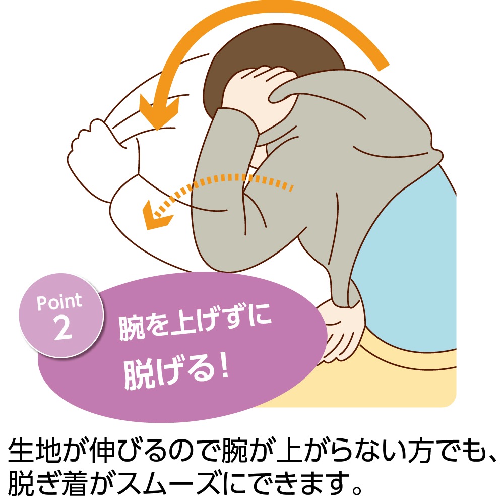 スルッとのびのび長袖インナーラウンドネック