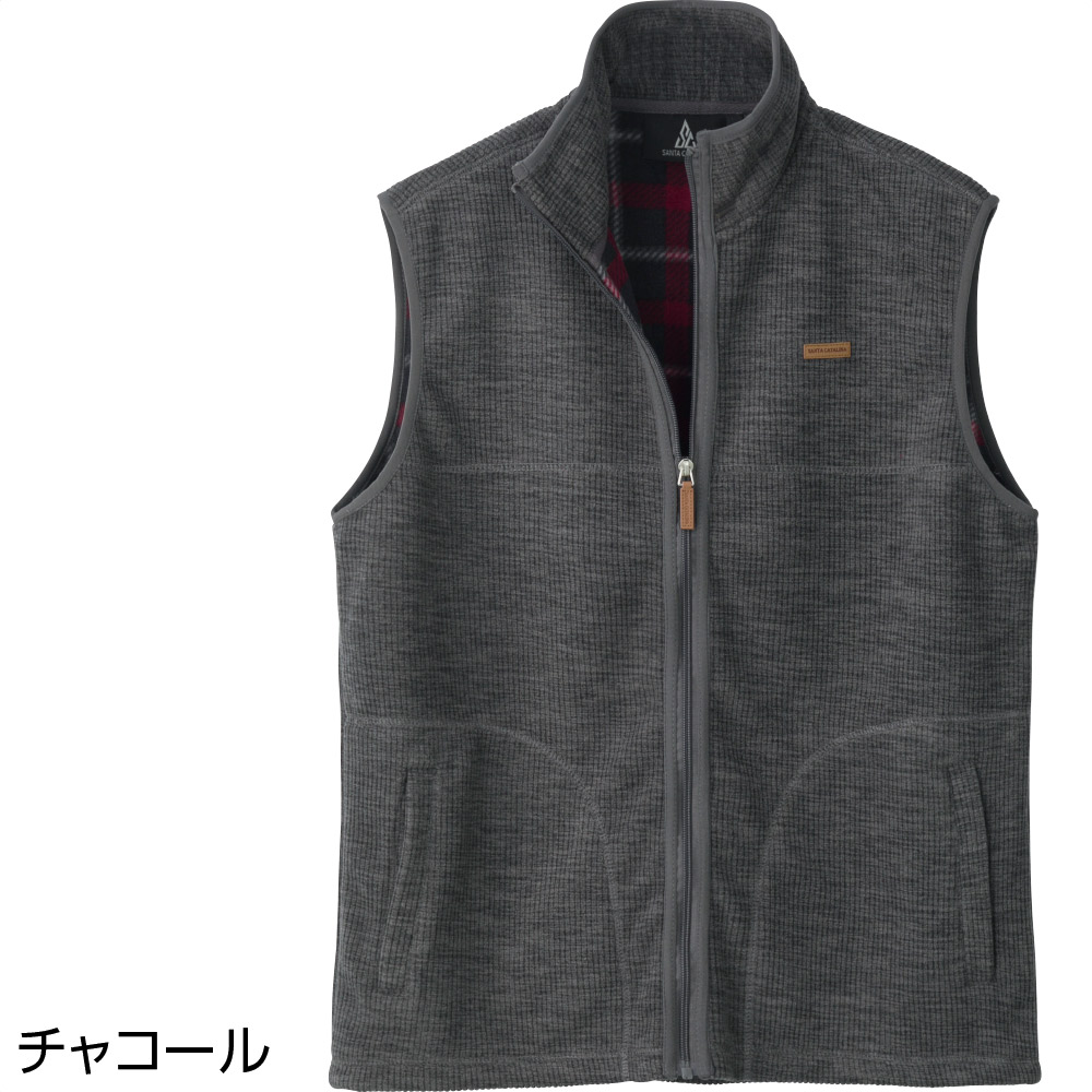 針抜きフリースフルジップベスト
