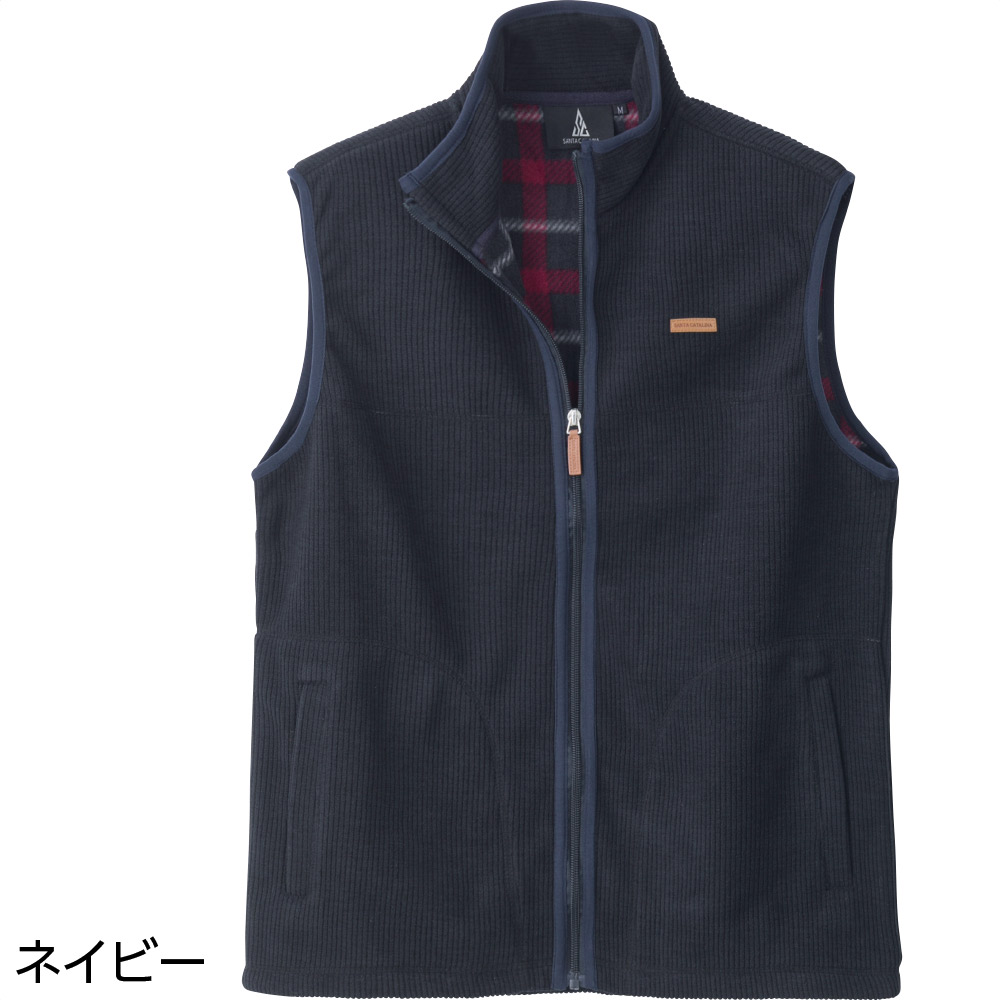 針抜きフリースフルジップベスト