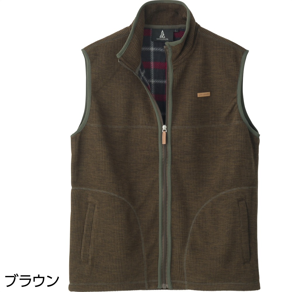 針抜きフリースフルジップベスト