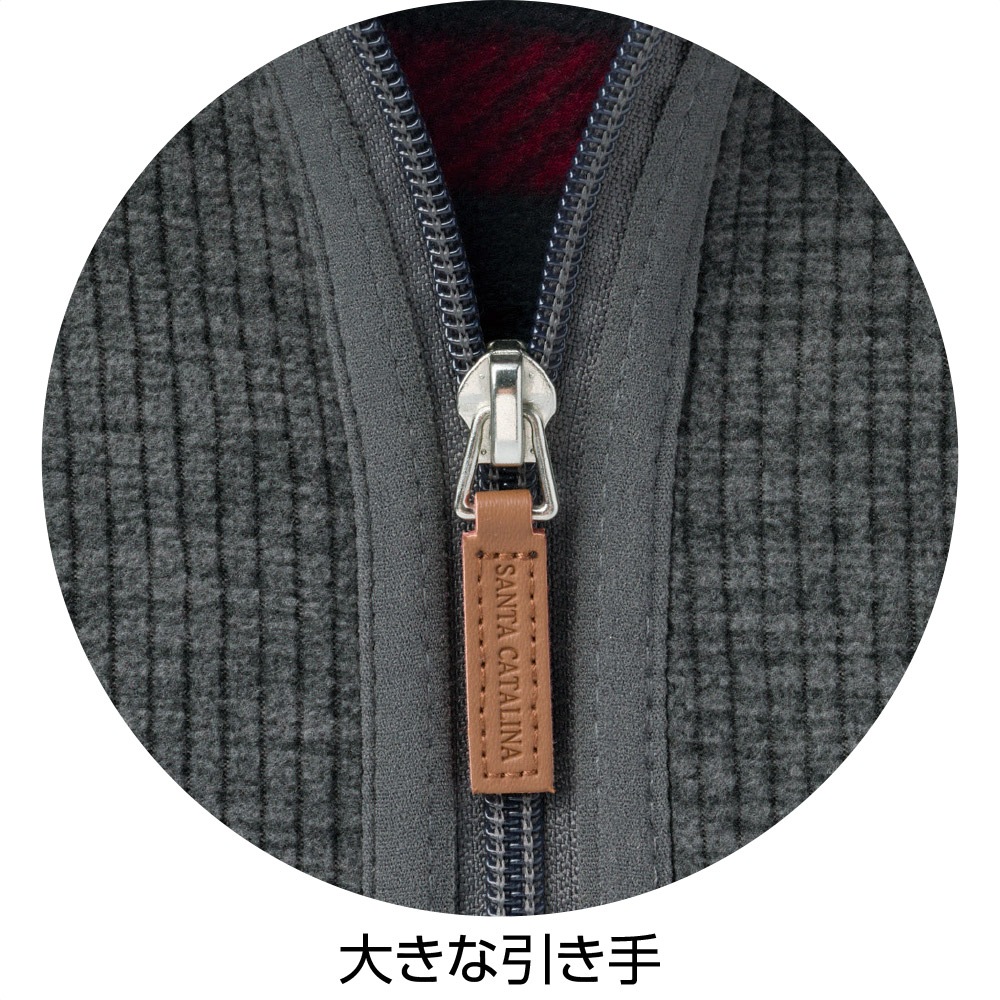 針抜きフリースフルジップベスト