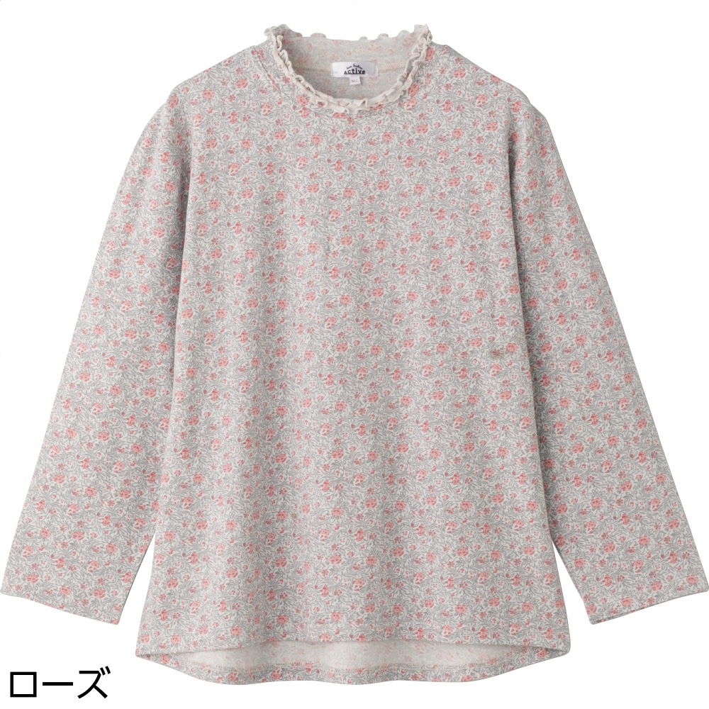 綿ストレッチ後ろ長めＴシャツ