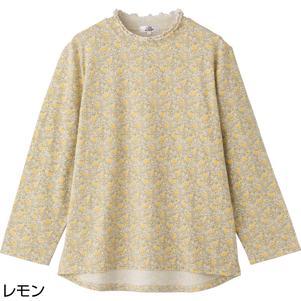 綿ストレッチ後ろ長めＴシャツ