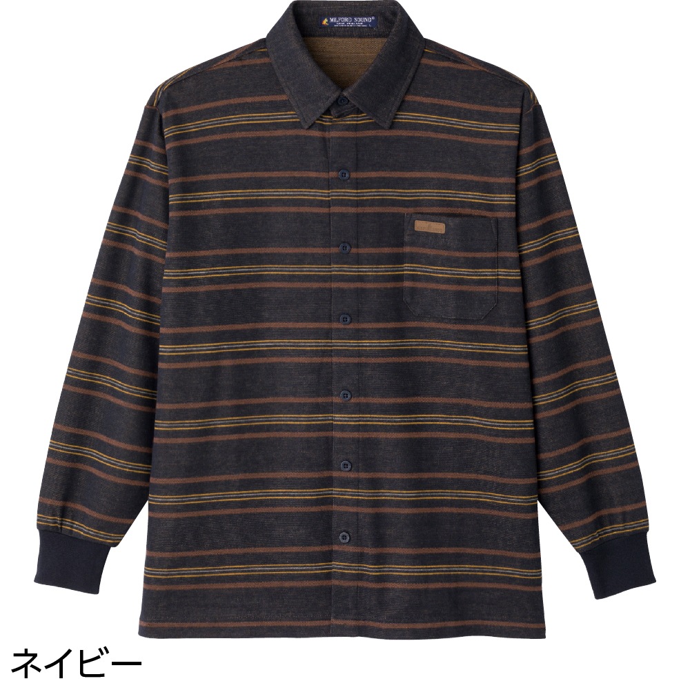 起毛ワンタッチテープニットシャツ