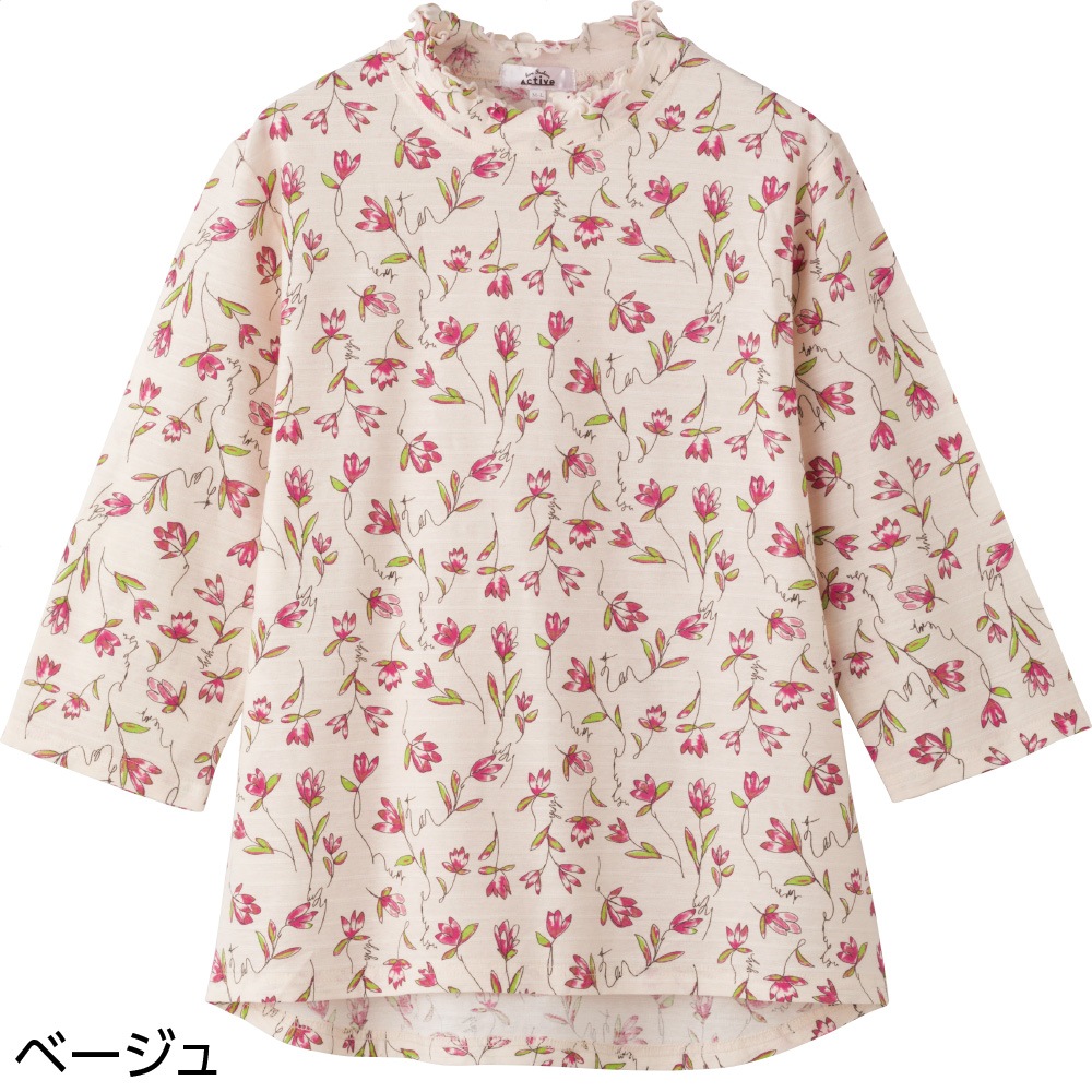 7分袖後ろ長めＴシャツ